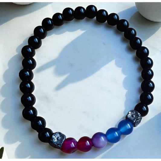 Mixed Stone Bracelet - Bisexual Colours
