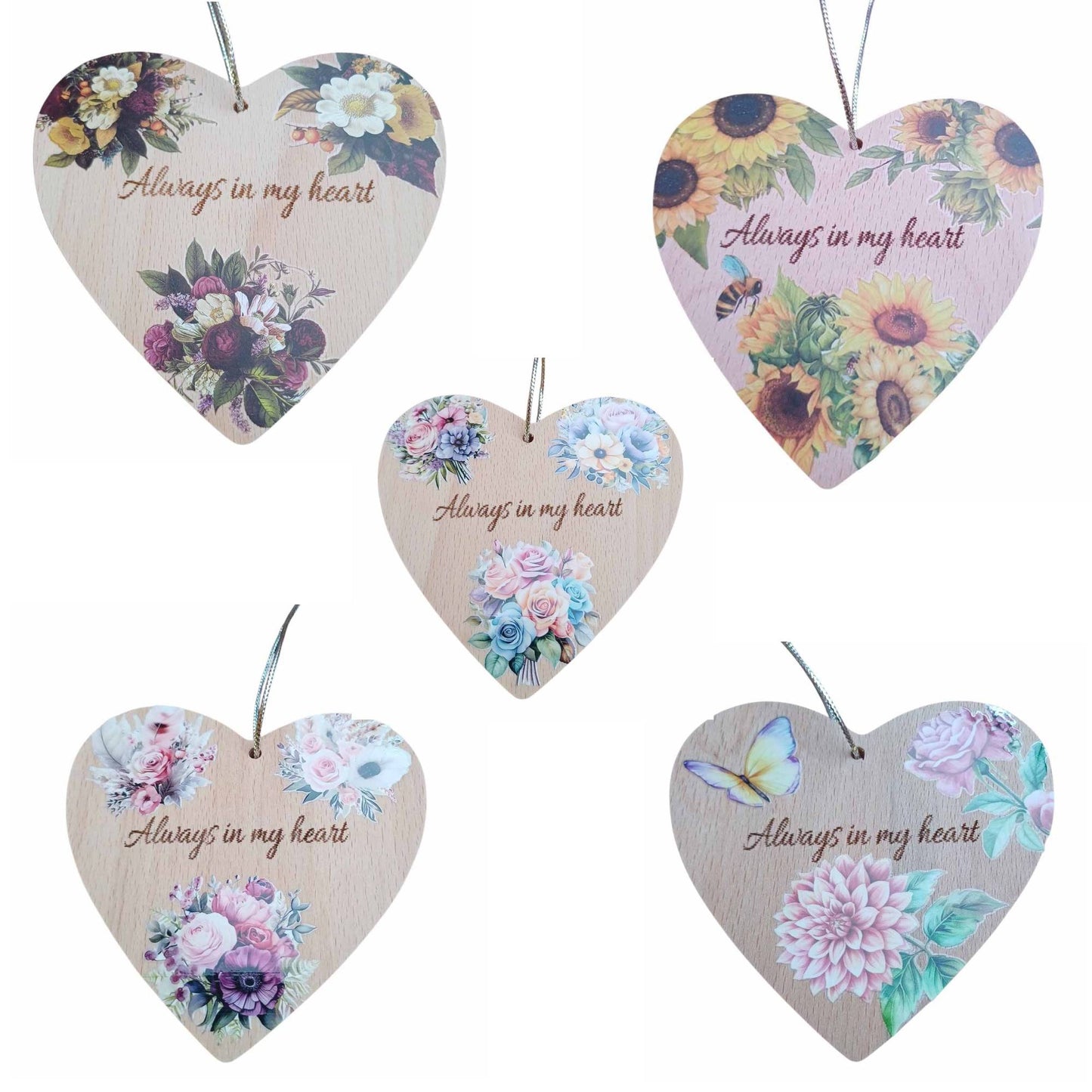 Decorative Beechwood Hearts