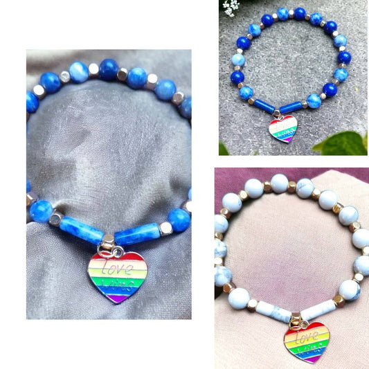 'Love Wins' Natural Stone Bracelets