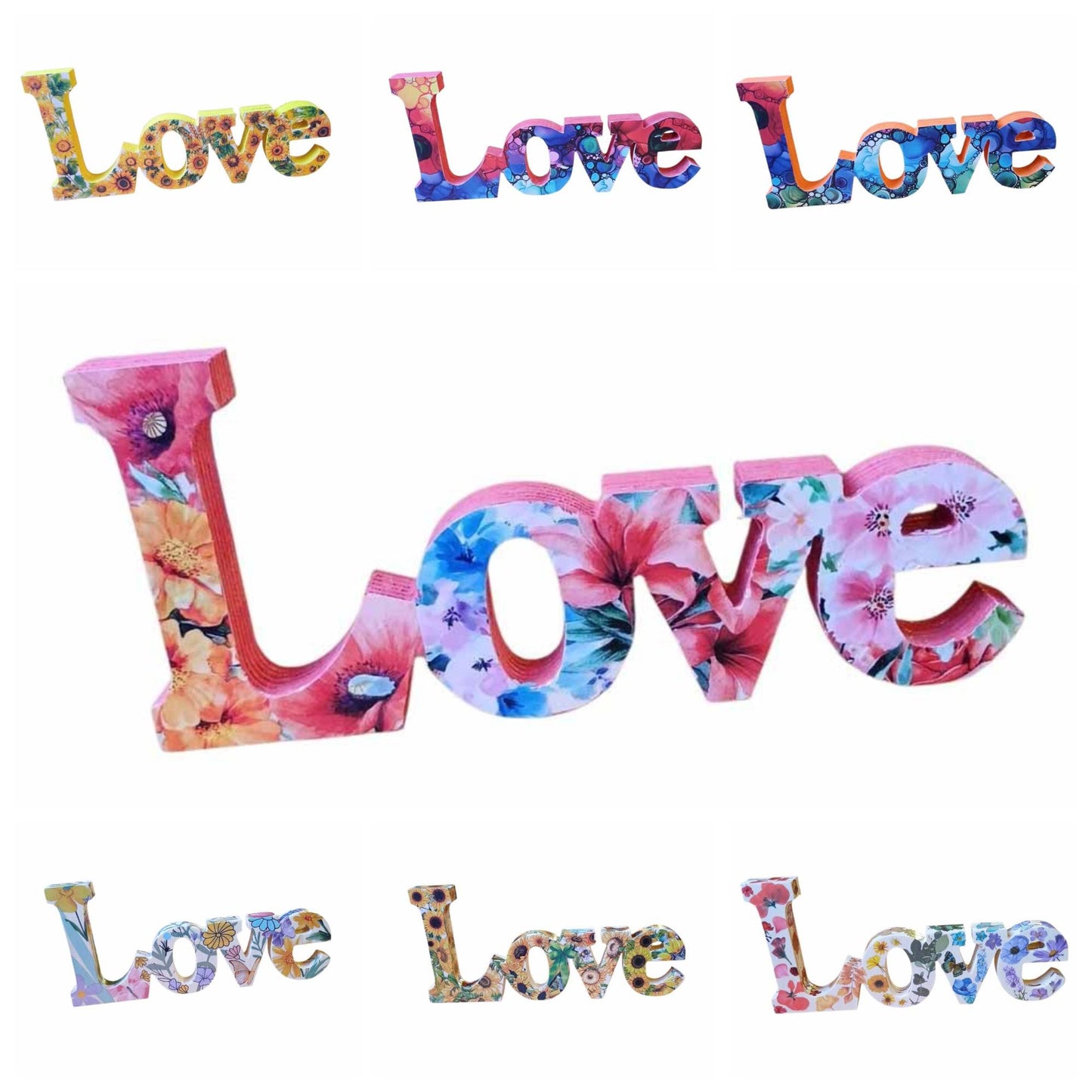 LOVE Wooden Freestanding Decor