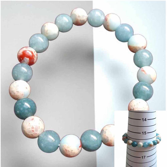Mixed Chalcedony Beaded Bracelet