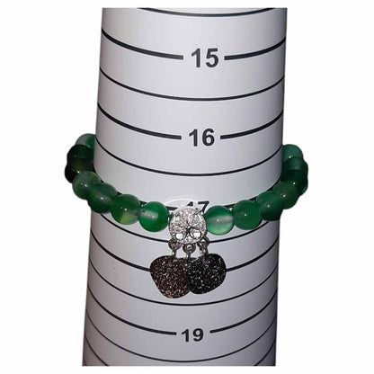 Green Agate & Charm Bracelet