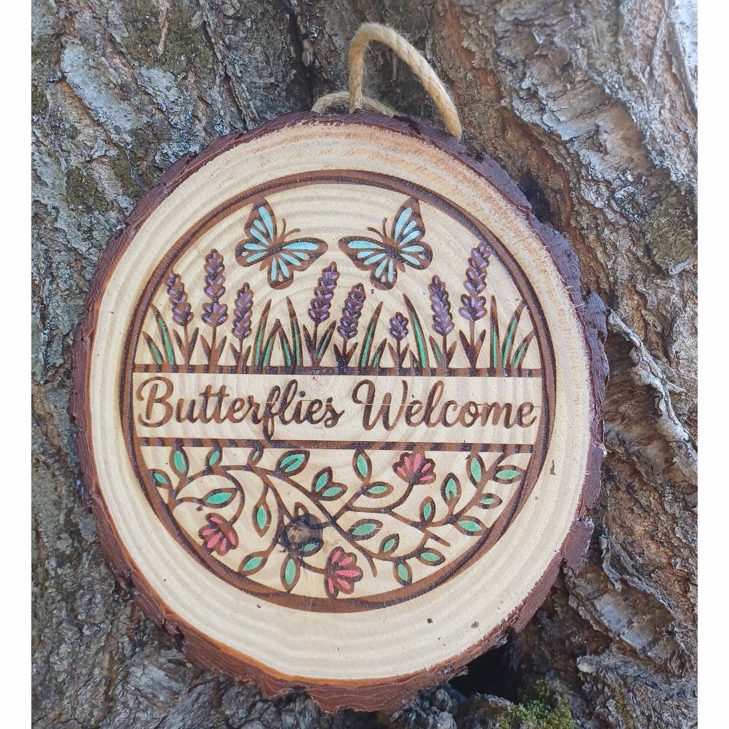Butterflies Welcome - Garden Sign