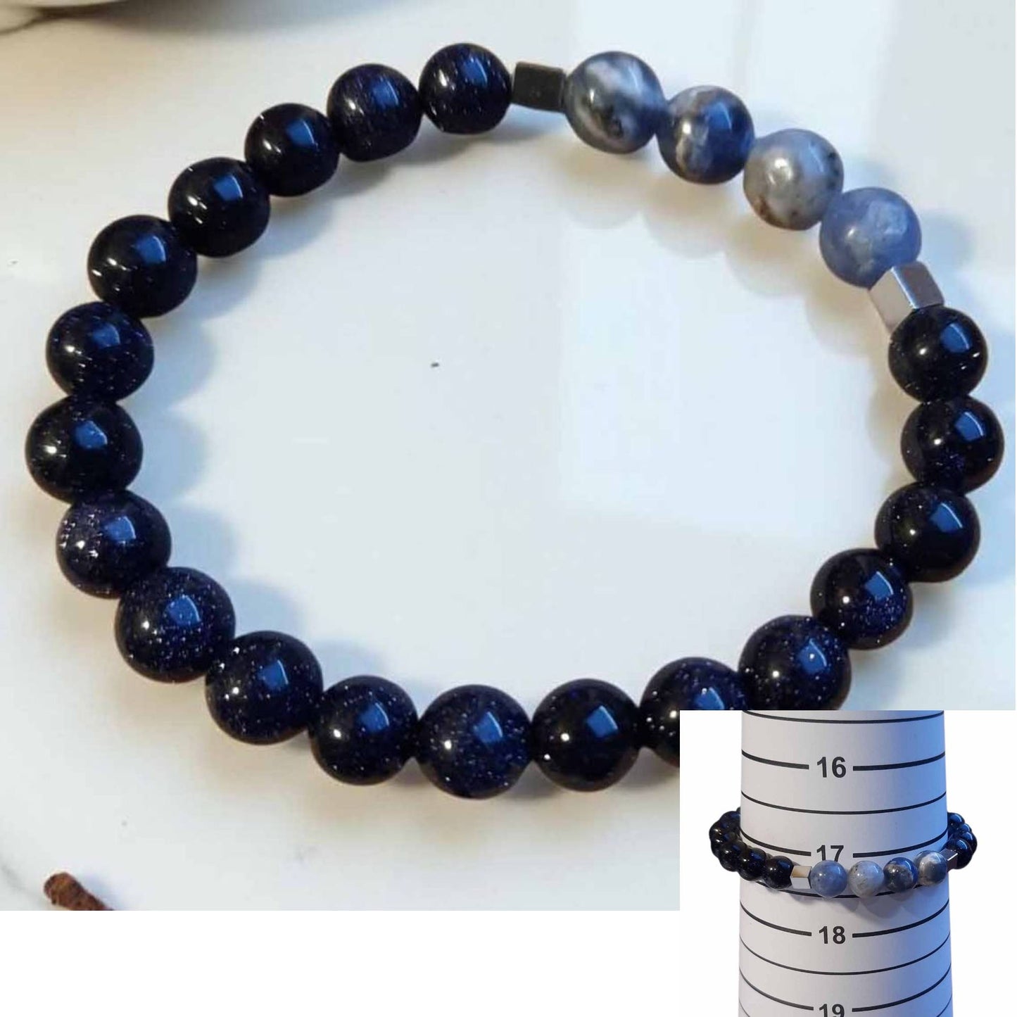 Goldstone & Sodalite Bracelet