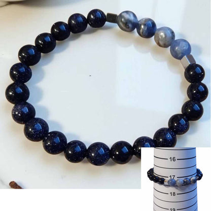 Goldstone & Sodalite Bracelet