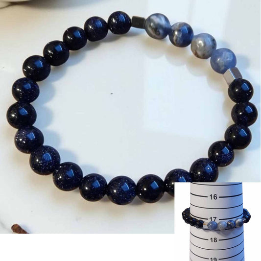Goldstone & Sodalite Bracelet