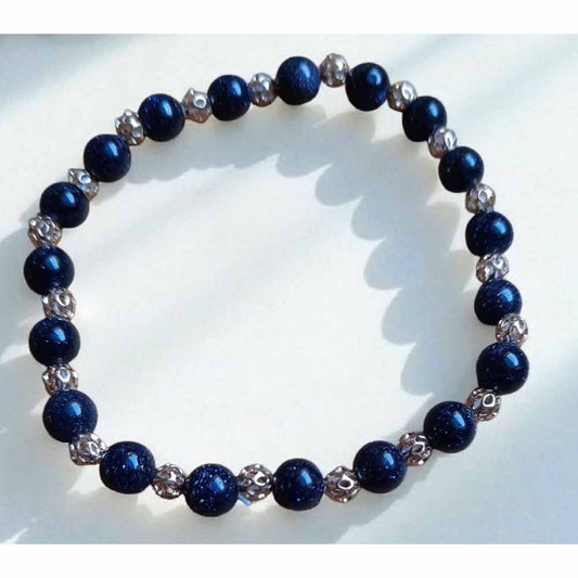 Deep Blue Goldstone Bracelet