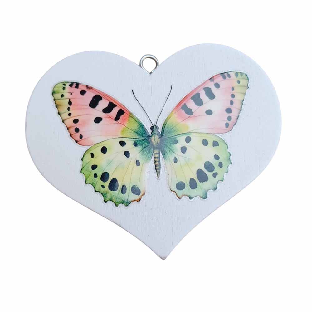 Decorative Hanging Hearts - Birds & Butterflies