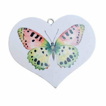 Decorative Hanging Hearts - Birds & Butterflies