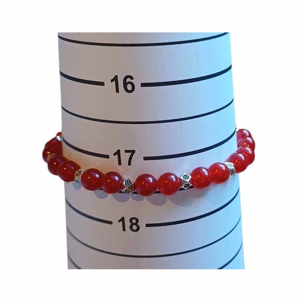 Red Jade Beaded Bracelet