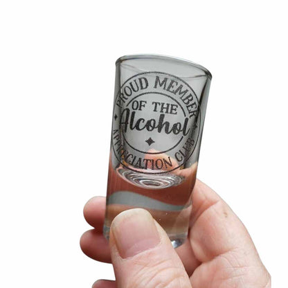 4 Shot Glasses in Stand