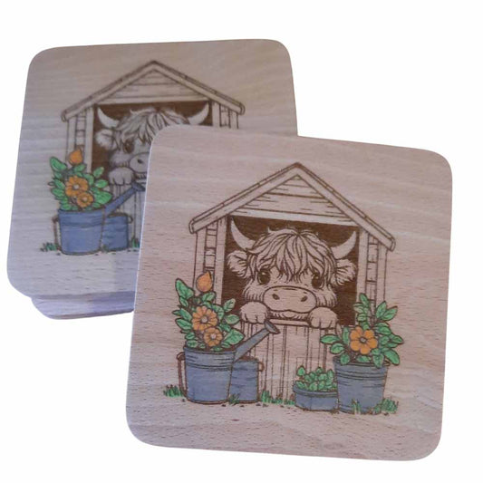 Highland Cows Coaster Set