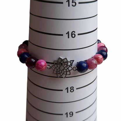 Stone Bracelet - Pink, Mauve, Blue