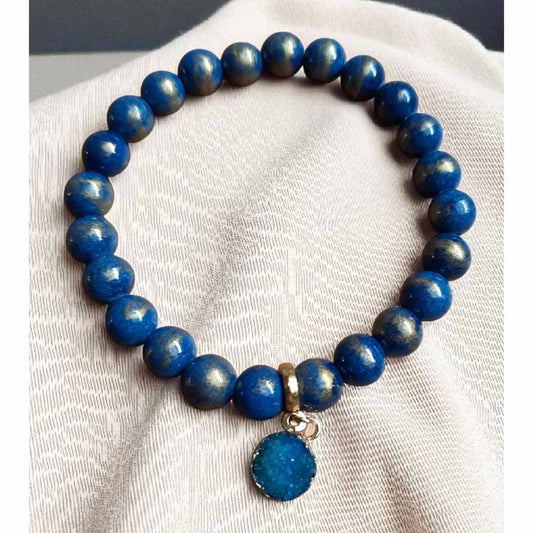 Blue and Gold Bracelet