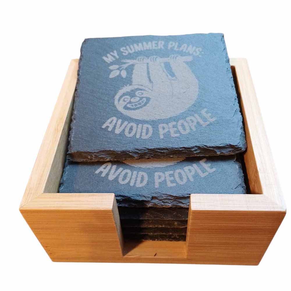 Set of 6 Coasters in Holder