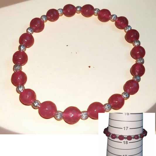 Faceted Red Jade Bracelet