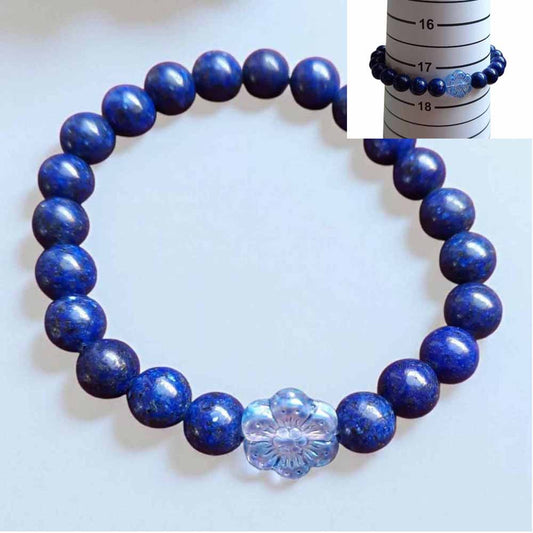 Lapis Lazuli & Glass Beaded Bracelet