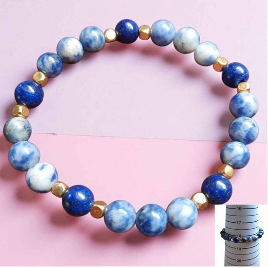 Mixed Blue Stones Bracelet