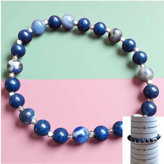 Blue Stone Beaded Bracelet
