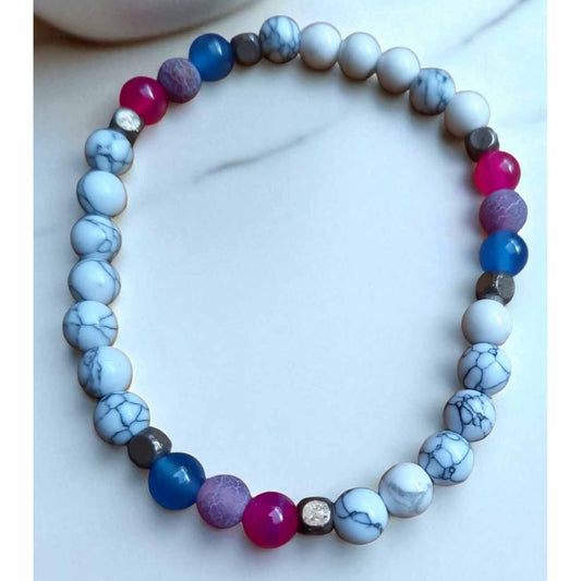 Mixed Stone Bracelet - Bisexual Colours