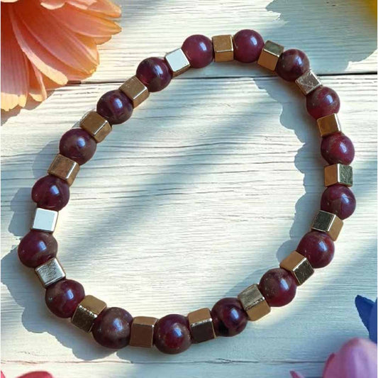 Brown & Gold Beaded Bracelet