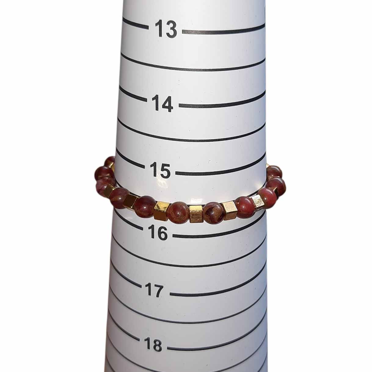 Brown & Gold Beaded Bracelet
