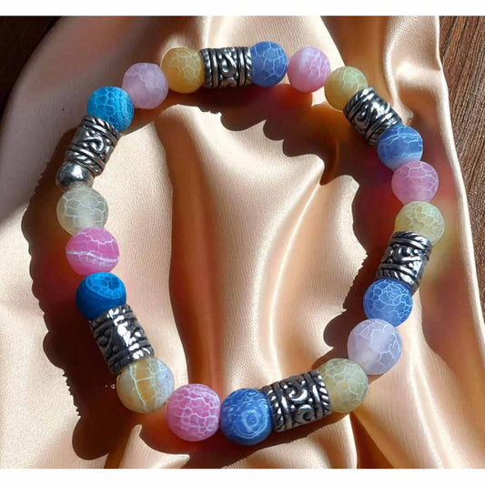 Cracked Agate Bracelet - Pan Colours