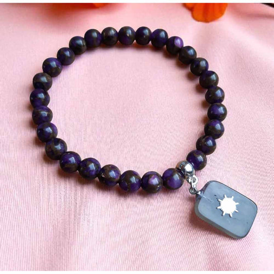 Purple Quartz Charm Bracelet