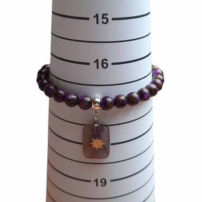 Purple Quartz Charm Bracelet