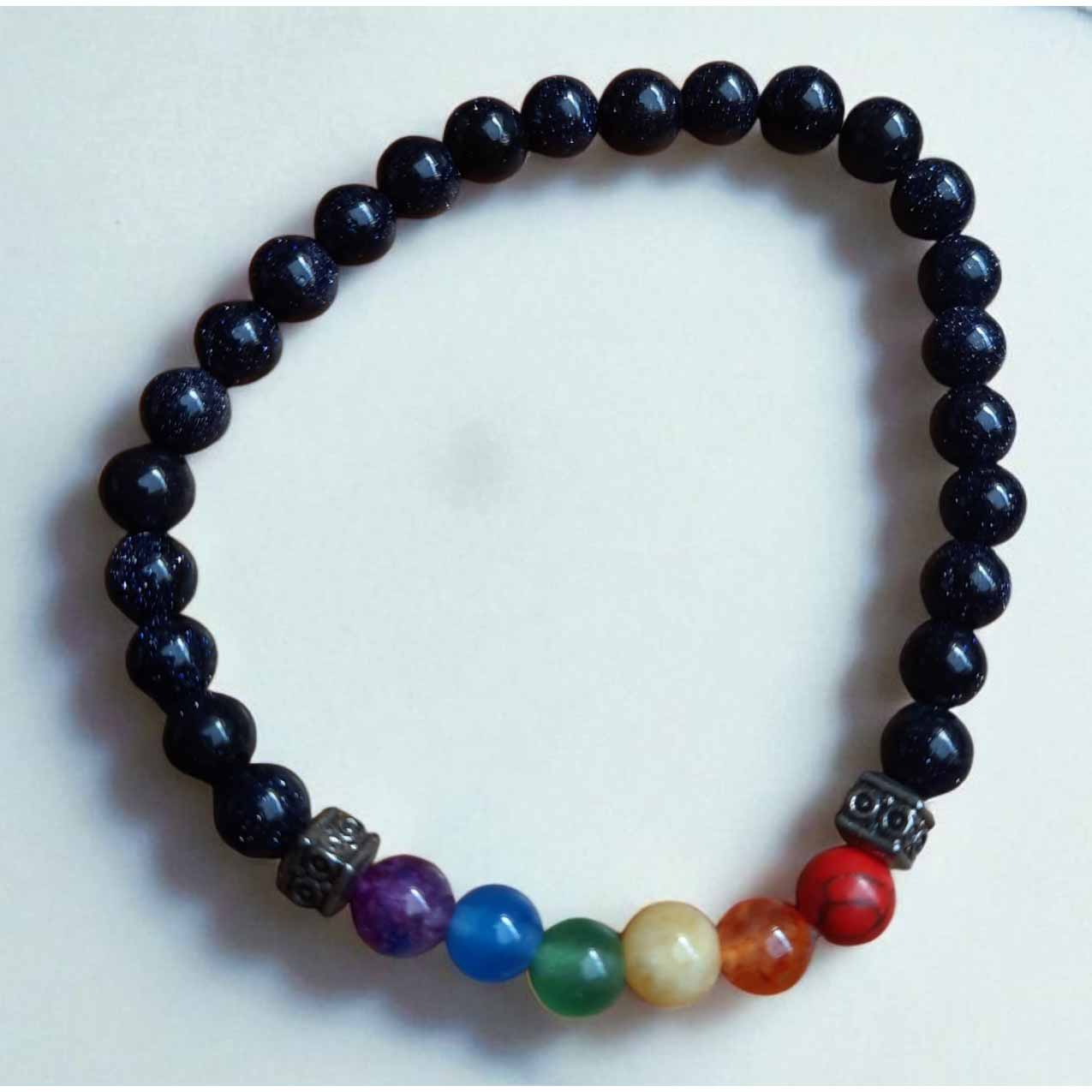 Mixed Stone Bracelet - Rainbow Colours