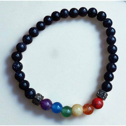 Mixed Stone Bracelet - Rainbow Colours