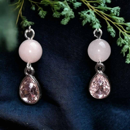 Teardrop & Stone Earrings