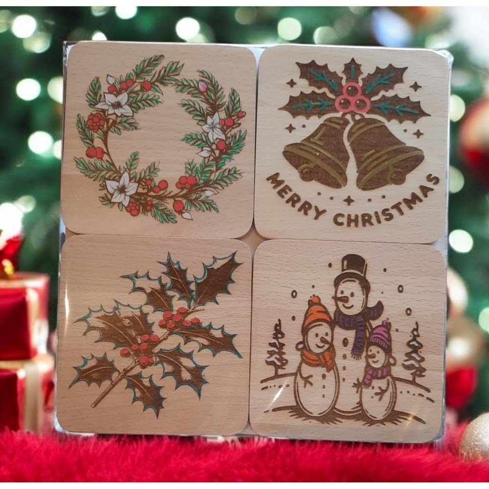 Set of 4 Christmas Coasters