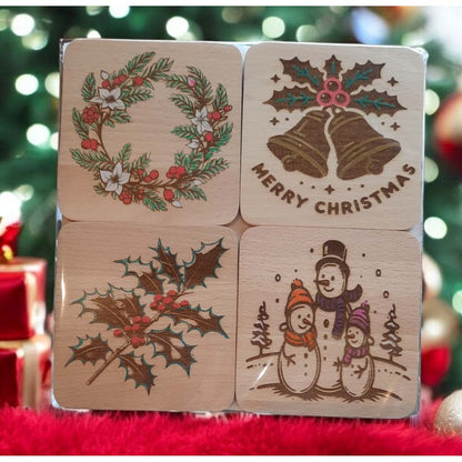 Set of 4 Christmas Coasters