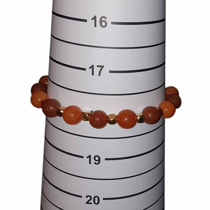 Orange & Gold Beaded Bracelet