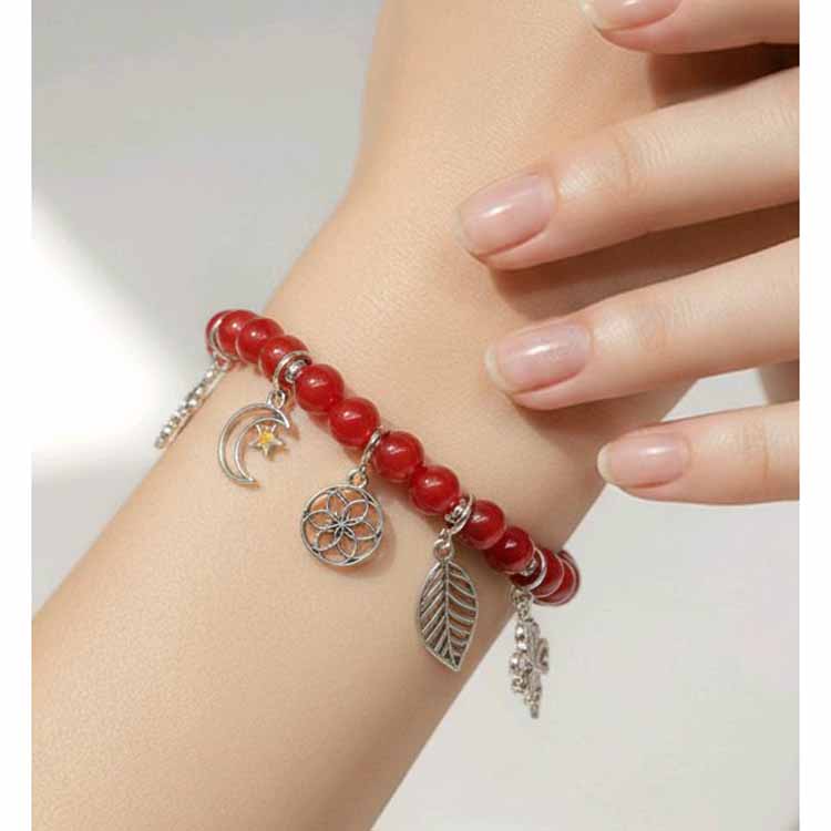 Red Jade Charm Bracelet