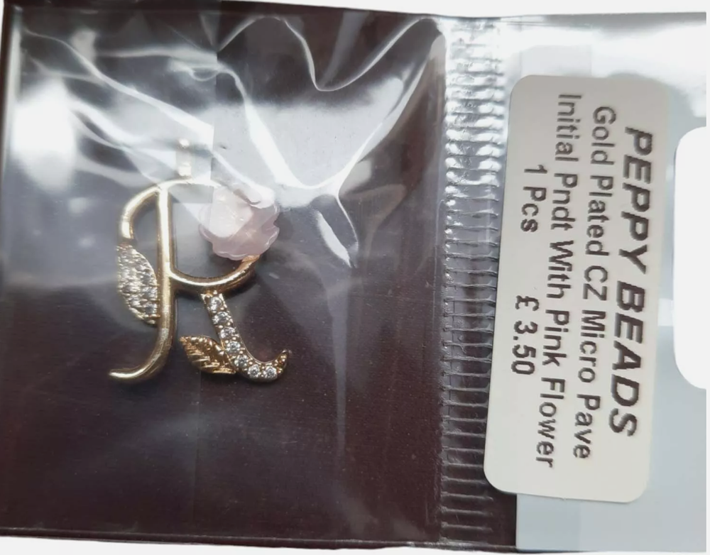 162x Gold Plated Initial Letter Pendants