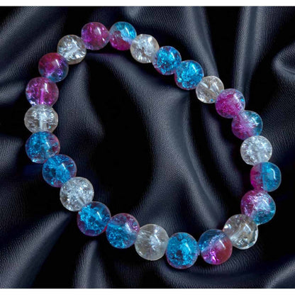 Crackle Glass Beaded Bracelet