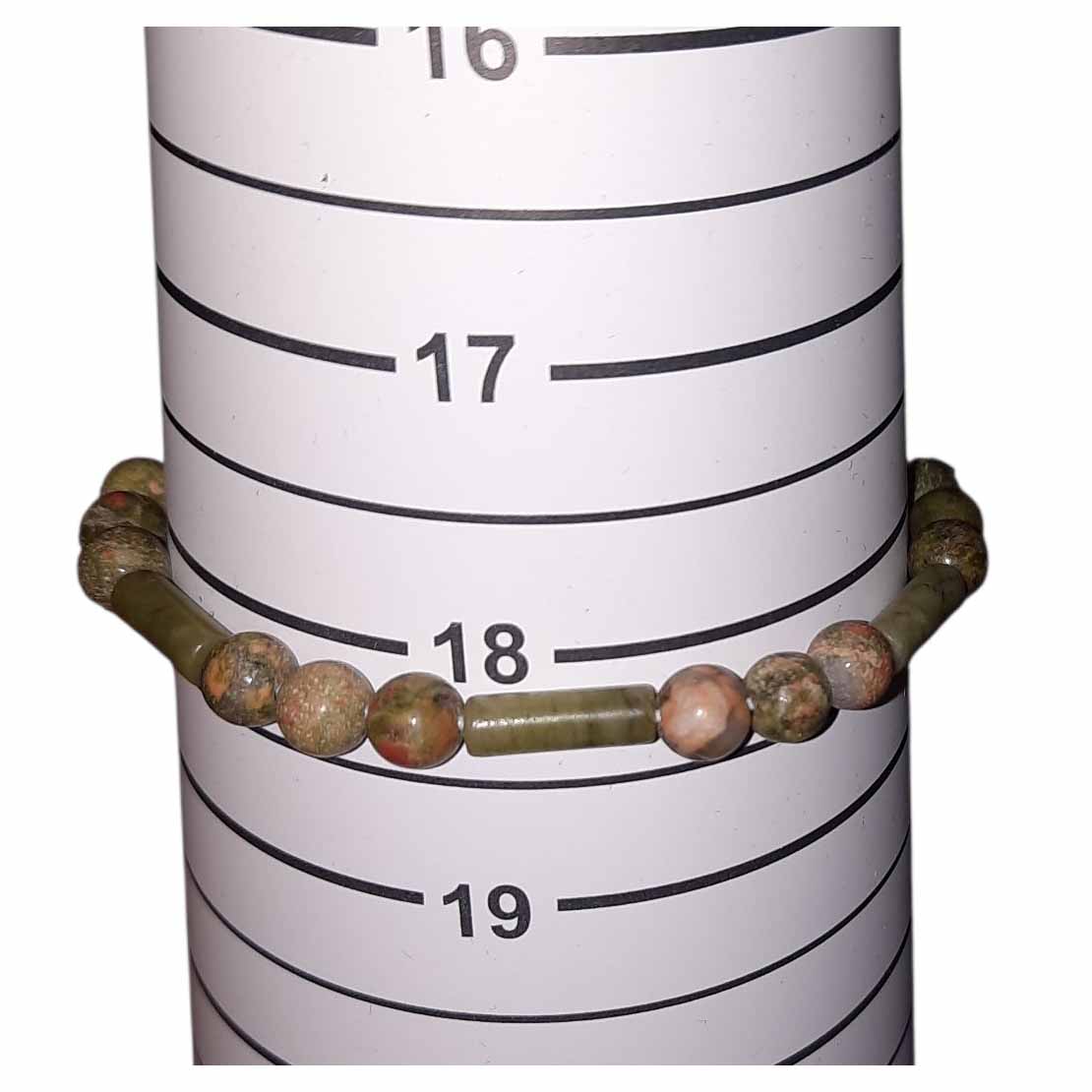 Sage Green Bead & Tube Bracelet