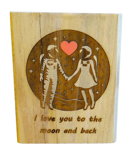 Woodblock:  I Love You to the Moon and Back