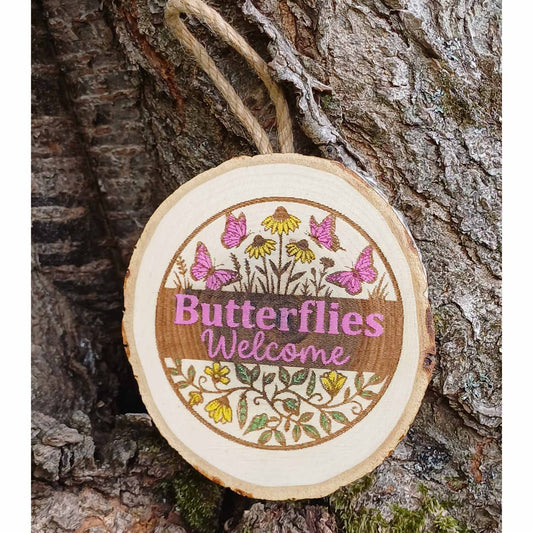 Butterflies Welcome Garden Sign