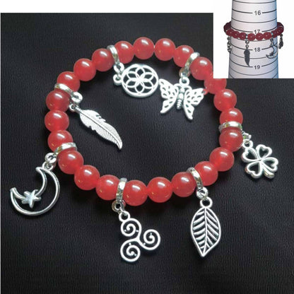 Red Jade Charm Bracelet