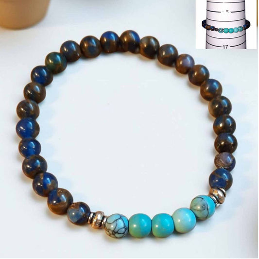 Blue Mosaic Quartz Bracelet