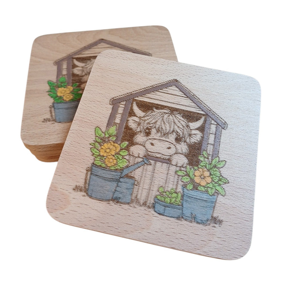Highland Cows Coaster Set