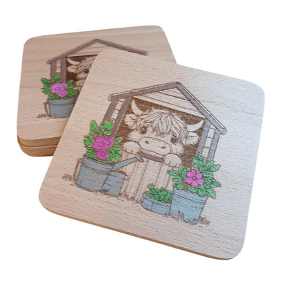 Highland Cows Coaster Set
