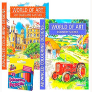 Country Scenes / Cottages & Castles Colouring Books