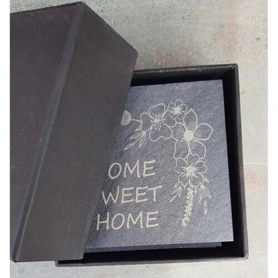 4 Slate Coasters in Gift Box