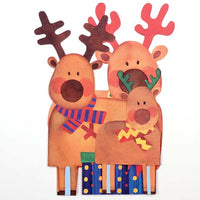 Reindeer Tri-fold Christmas Cards