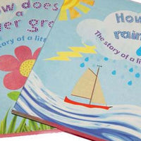 2 Board Books - How Does the Rain Fall? / How Does a Flower Grow?