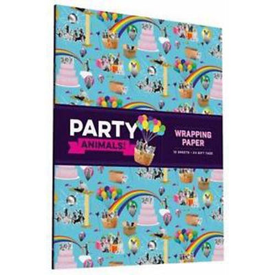 Party Animals Book of Gift Wrap . . . .  12 sheets/6 designs + gift tags